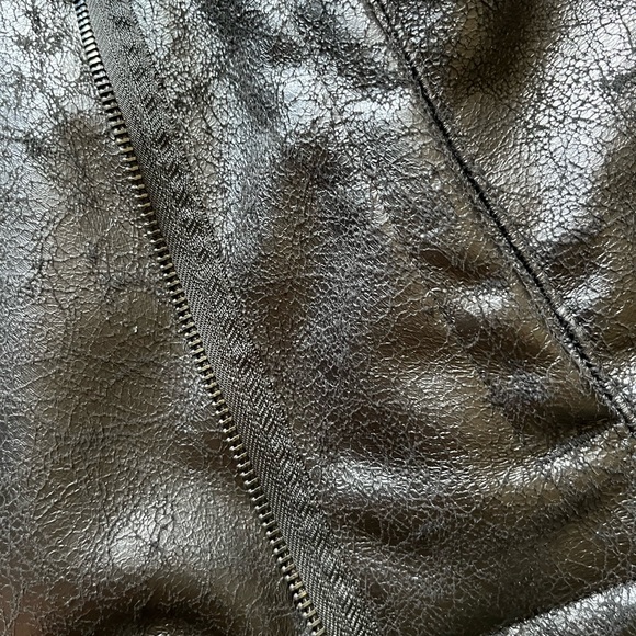 Hurley Faux Leather Lined Black Jacket M Like New! - Picture 2 of 6